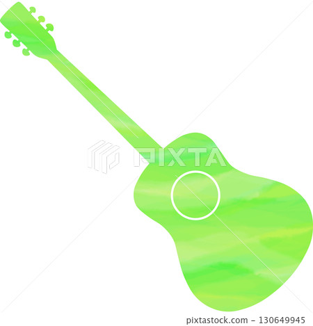Beautiful watercolor classical guitar icon image illustration 130649945