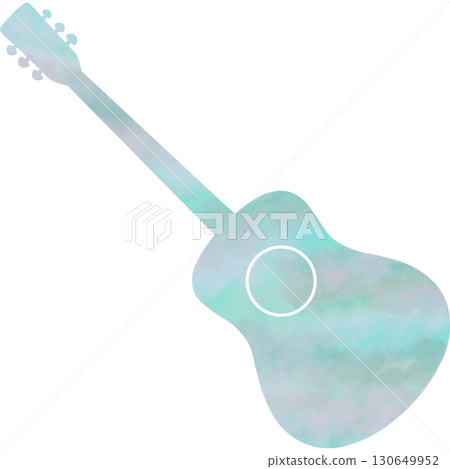 Beautiful watercolor classical guitar icon image illustration 130649952
