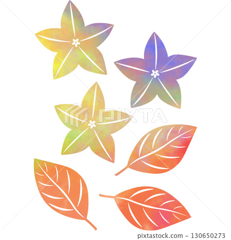 Beautiful watercolor bellflower icon image illustration 130650273