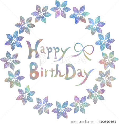 美麗的水彩畫生日快樂圖示圖像插圖 130650463