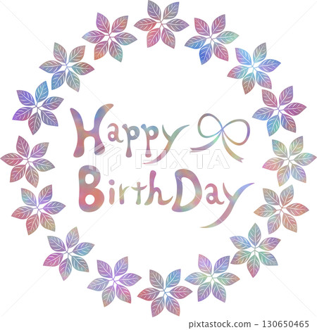 美麗的水彩畫生日快樂圖示圖像插圖 130650465