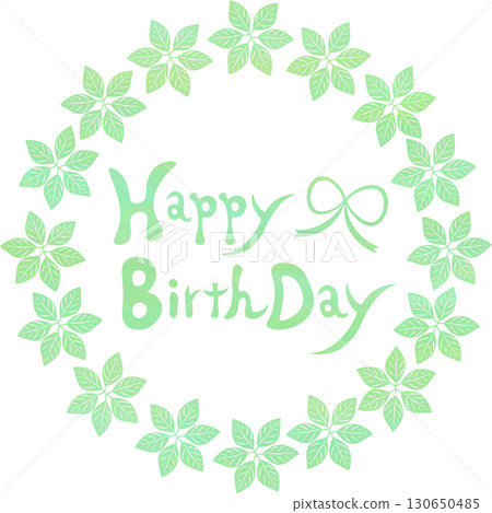 Beautiful watercolor Happy Birthday icon image illustration 130650485