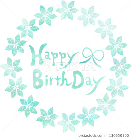 美麗的水彩畫生日快樂圖示圖像插圖 130650500