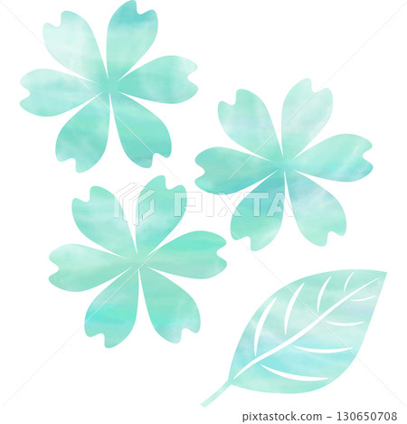 Beautiful watercolor flower icon image illustration 130650708