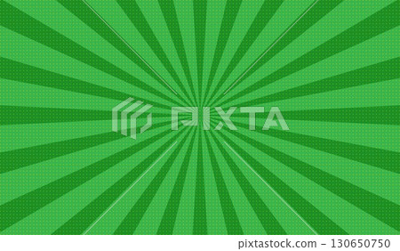Background for cartoon comics made of green radial rays. A pop art style template for text about superheroes in comics. Background for cartoon comics made of green radial rays. A pop art style template for text about superheroes in comics. 130650750