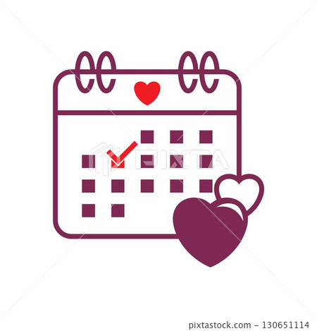 Romantic calendars and love design 130651114