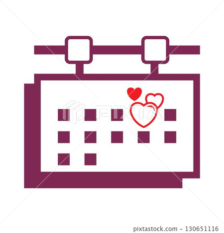 Romantic calendars and love design Romantic calendars and love design 130651116