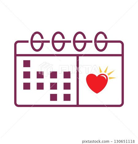 Romantic calendars and love design Romantic calendars and love design 130651118