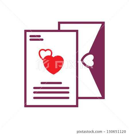 Love letters with hearts design Love letters with hearts design 130651120