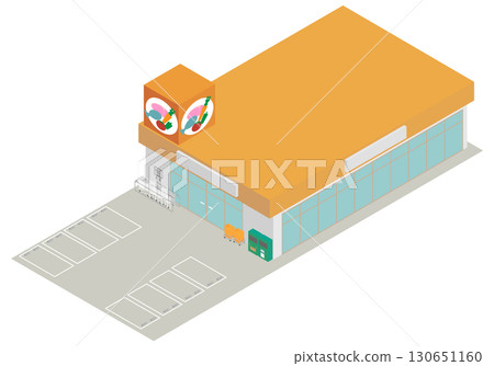 等距簡單超市建築 等距簡單超市建築 130651160