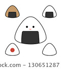 Illustration of various rice balls 130651287