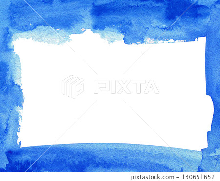 藍色油漆框透明背景03 130651652