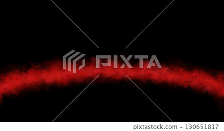 Curved arc of glowing red smoke on transparent background template for mockups and modern visuals with vibrant dense fog effect Curved arc of glowing red smoke on transparent background template for mockups and modern visuals with vibrant dense fog effect 130651817