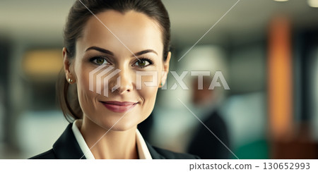 Female manager. Female leader of the company concept created with ai generative tools. 130652993