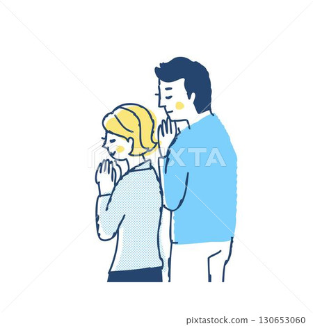 男人和女人一起祈禱 130653060