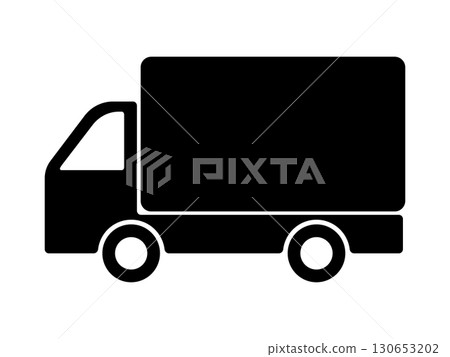 Large truck icon monotone 130653202