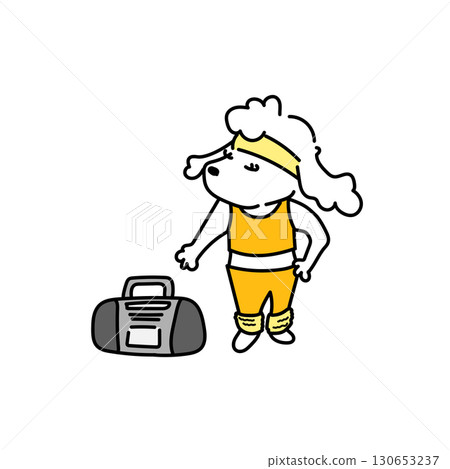 狗狗運動的插圖 130653237