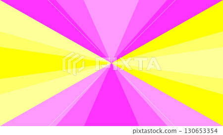 幾何圖案、放射狀、三角形、粉紅色、黃色 130653354