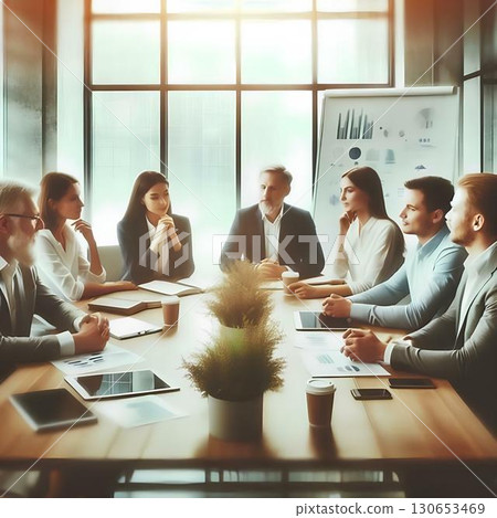 teamwork in the office 130653469