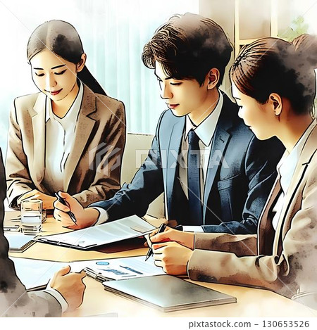 teamwork in the office 130653526