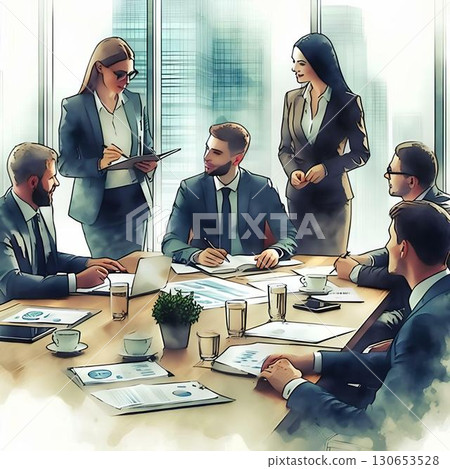 teamwork in the office 130653528