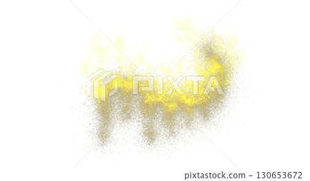 Yellow sand and smoke cloud texture on transparent background for template use or mockup realistic png 130653672