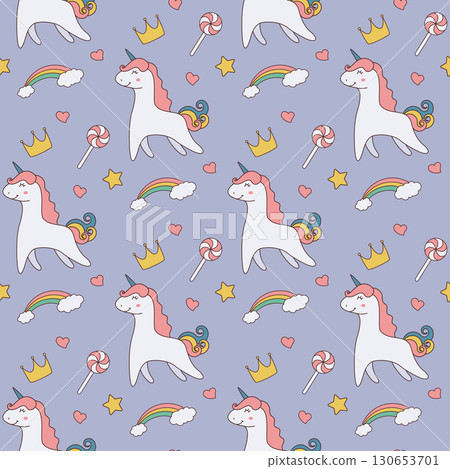 pattern design with unicorn pattern design with unicorn 130653701
