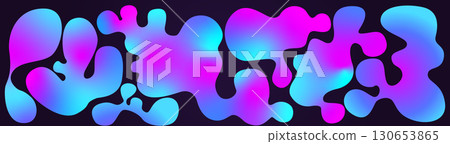 Liquid funky shape pattern 130653865