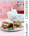 Chocolate Croissant Cookies or Crookie. Tea Time. 130654490