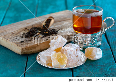 Vanilla Turkish Delight & Black Tea. 130654491