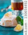 Turkish Delight with Mint & Tea. 130654492