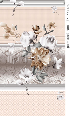 Diverse Floral Patterned Decorative Textile Collection Diverse Floral Patterned Decorative Textile Collection 130654580