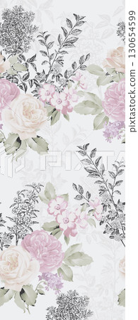 Diverse Floral Patterned Decorative Textile Collection Diverse Floral Patterned Decorative Textile Collection 130654599