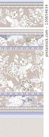 Diverse Floral Patterned Decorative Textile Collection 130654634