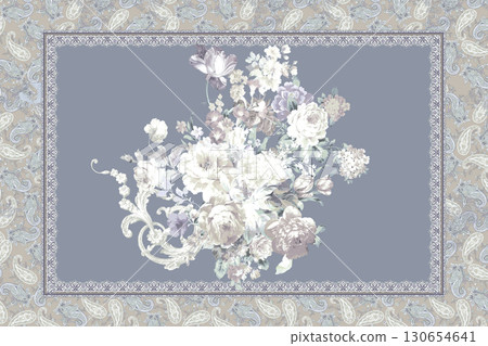 Diverse Floral Patterned Decorative Textile Collection 130654641