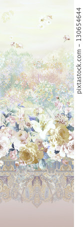 Diverse Floral Patterned Decorative Textile Collection 130654644