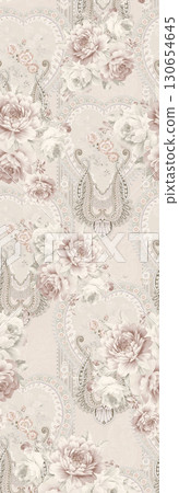 Diverse Floral Patterned Decorative Textile Collection 130654645