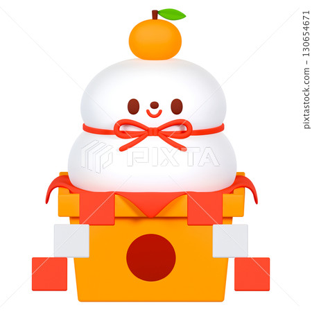 Kagami-mochi characters 130654671