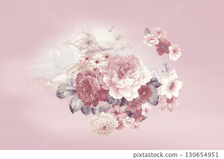 Assorted Floral Patterned Decorative Paper Designs Assorted Floral Patterned Decorative Paper Designs 130654951