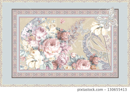 Diverse Floral and Patterned Decorative Paper Collection 130655413