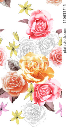 Varied Floral And Whimsical Cartoon Patterned Decorative Paper Assortment Varied Floral And Whimsical Cartoon Patterned Decorative Paper Assortment 130655743