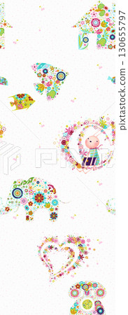 Varied Floral And Whimsical Cartoon Patterned Decorative Paper Assortment Varied Floral And Whimsical Cartoon Patterned Decorative Paper Assortment 130655797