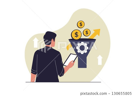 Business Funnel and Conversion Rate Optimization Process Business Funnel and Conversion Rate Optimization Process 130655805