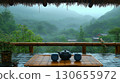A stylish cafe in the mountains 130655972