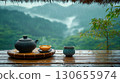 A stylish cafe in the mountains 130655974