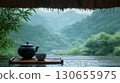 A stylish cafe in the mountains 130655975