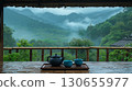 A stylish cafe in the mountains 130655977