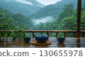 A stylish cafe in the mountains 130655978
