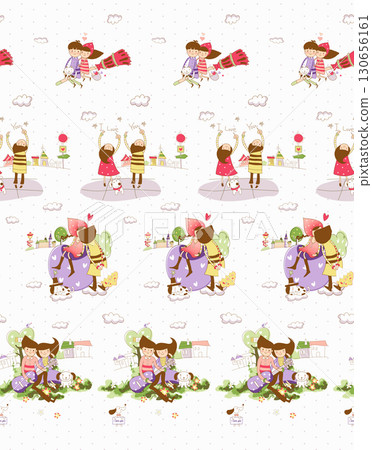 Varied Floral And Whimsical Patterned Decorative Paper Assortment 130656161