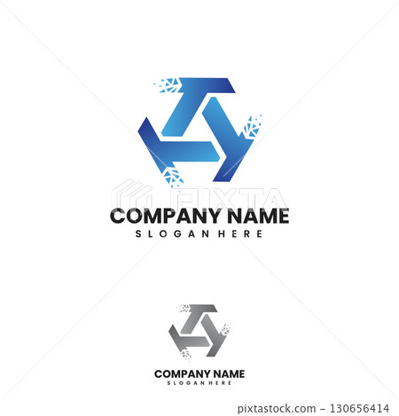 Modern tech letter triple T logo concept design sign symbol Modern tech letter triple T logo concept design sign symbol 130656414